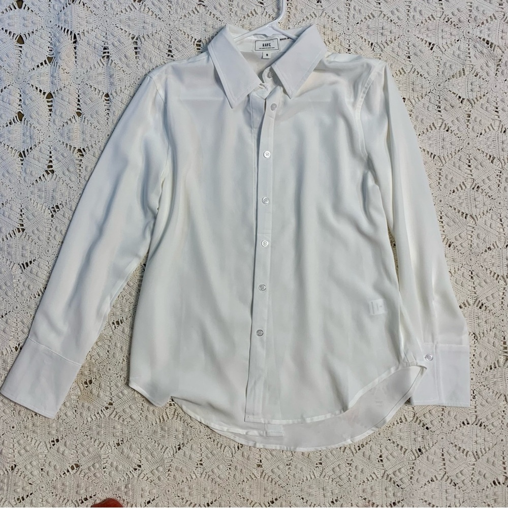 Have Classic White Womens Long Sleeve Dress Shirt